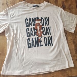 Game Day Cream T-Shirt, Size XXL
